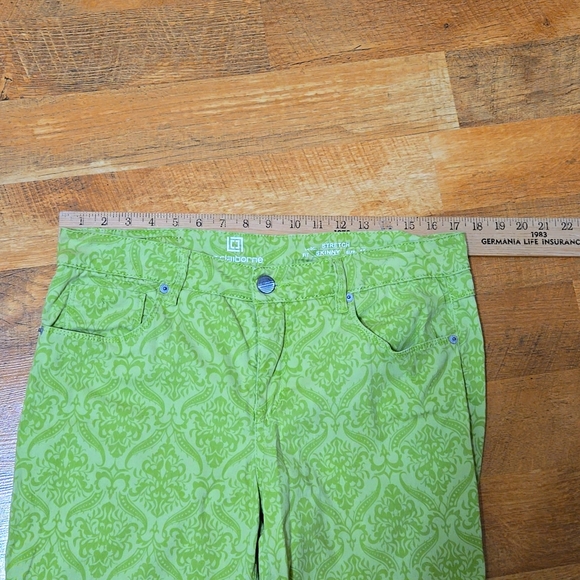 Liz Claiborne - Lime Green Skinny Stretch pants (Ladies size 10) - Picture 6 of 14